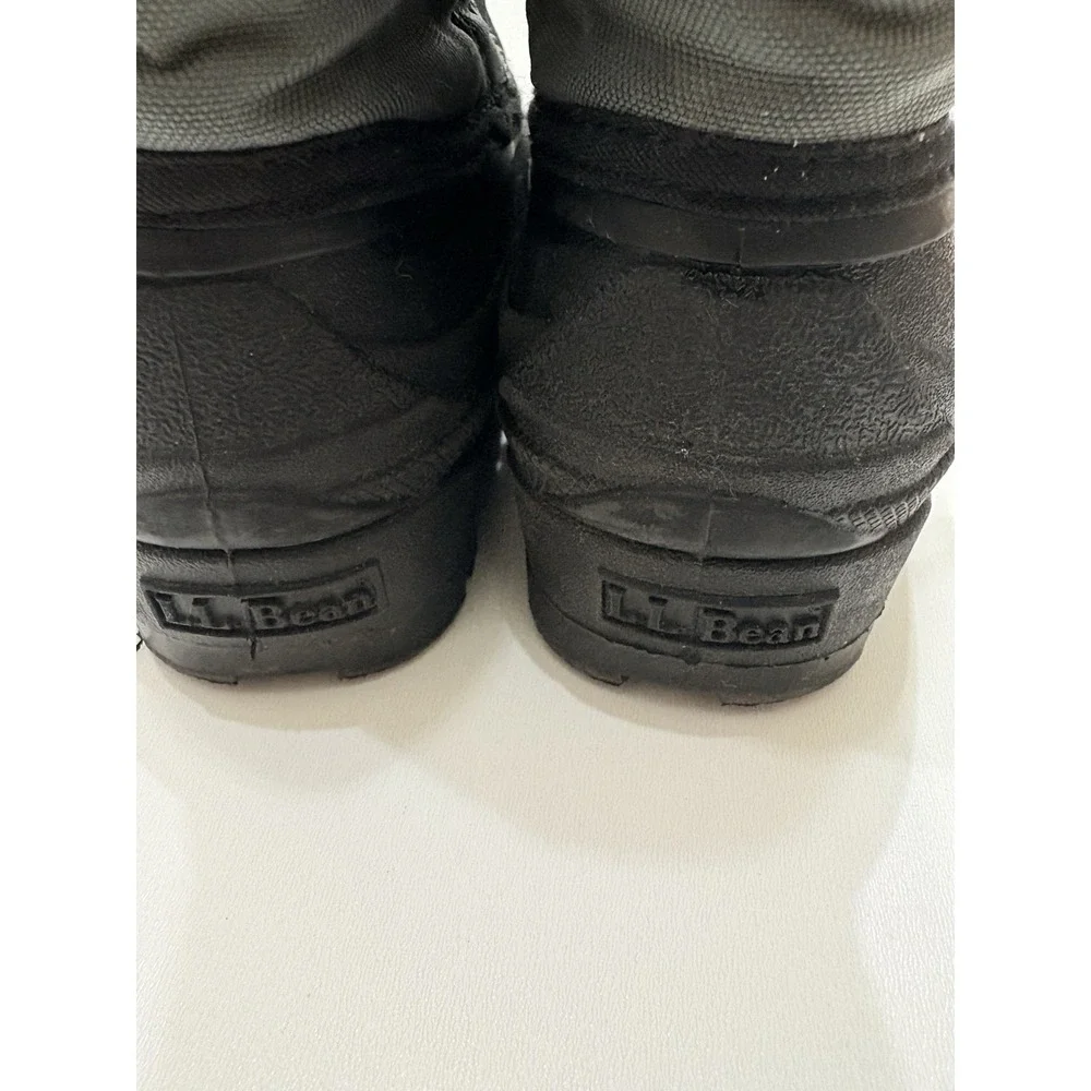 LL Bean Winter Snow Boots Kids Size 5 Northwoods  Black Gray Felt‎ Lined Unisex